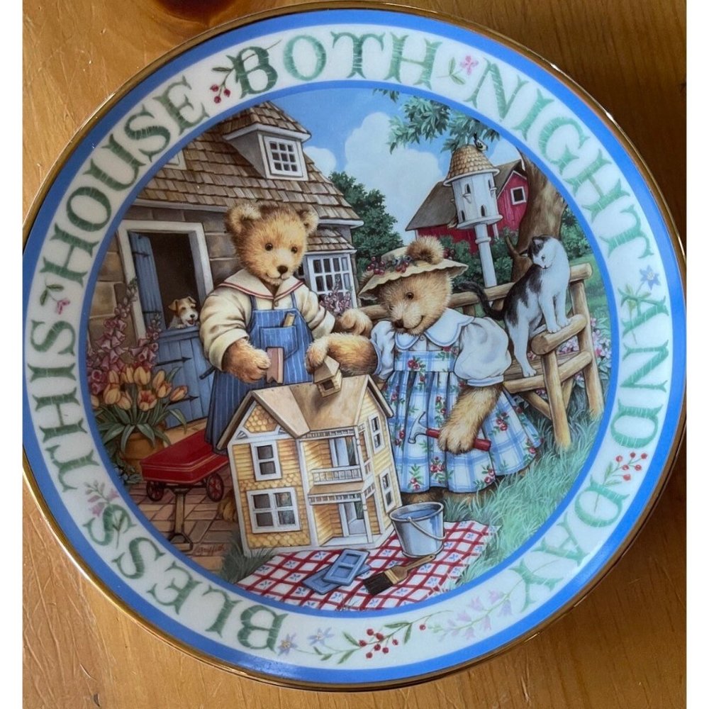 Royal Doulton China Plate, “Bless This House”, Limited Edition, Franklin Mint PD